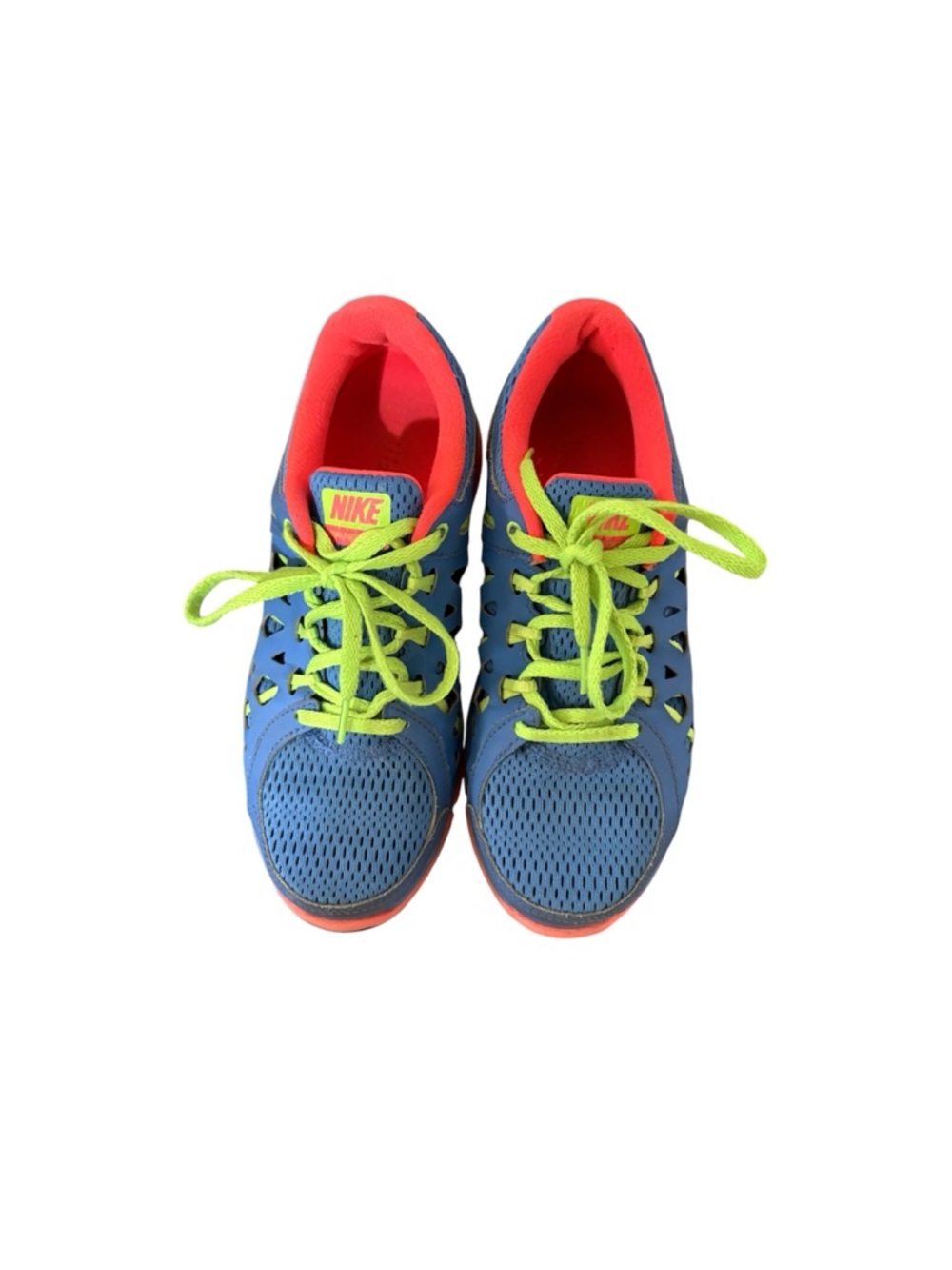 Nike•Blue•Neon Green•Coral Tennis Shoes